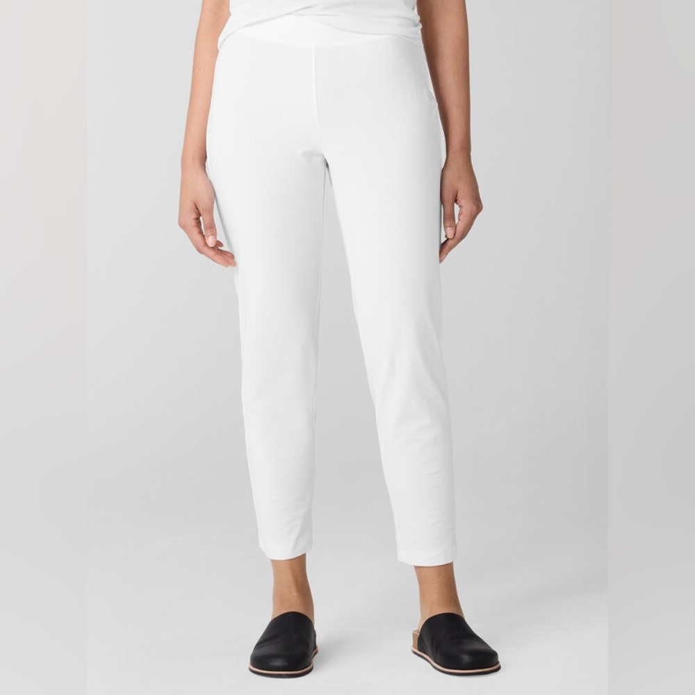 NWOT Eileen Fisher Washable Stretch Crepe Slim Pant